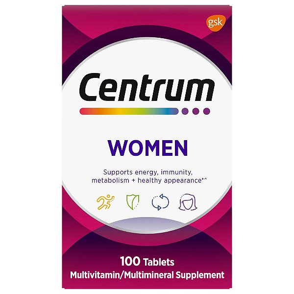 Multivitamínico Centrum Woman Mulher Suplemento 100 Tabletes