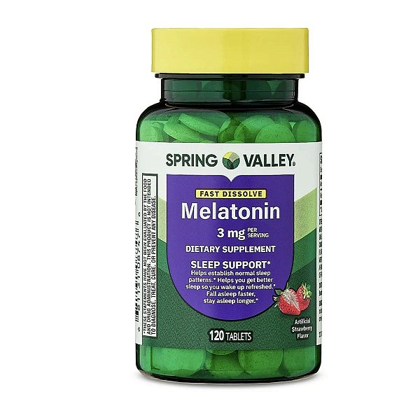 Melatonina 3mg - 120 Tablets Fast Dissolve Spring Valley
