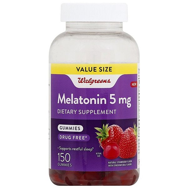 Walgreens - Melatonina 5mg Strawberry 150 gummies