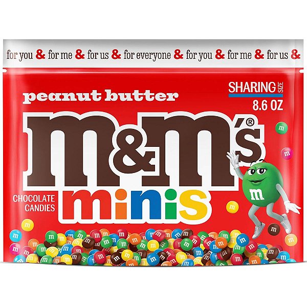 M&M'S - Chocolate Manteiga de Amendoim Minis - 243g (Peanut Butter)