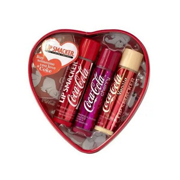 Lip Balm Coca-Cola Lip Smacker - Hidratante Labial - Kit Com 3 Unidades