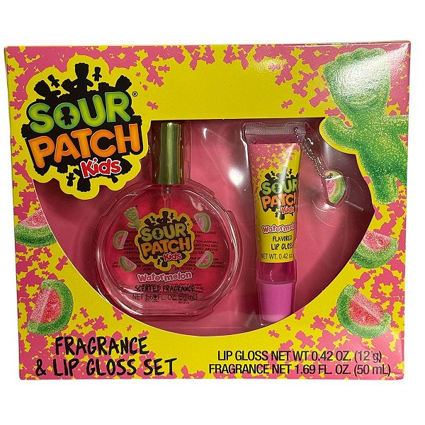 Sour Patch Kids - Fragrância + Gloss Labial Sabor Melancia
