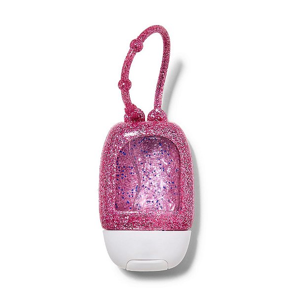 Bath & Body Works - Capinha Porta Álcool Gel Pink Glitter