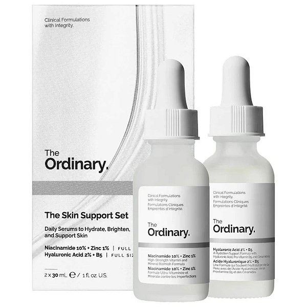 The Ordinary - Kit Niacinamide e Ácido Hialurônico The Skin Support Set