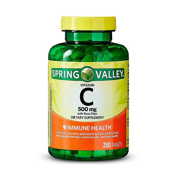 Spring Valley - Vitamina C com Rosa Mosqueta 500mg