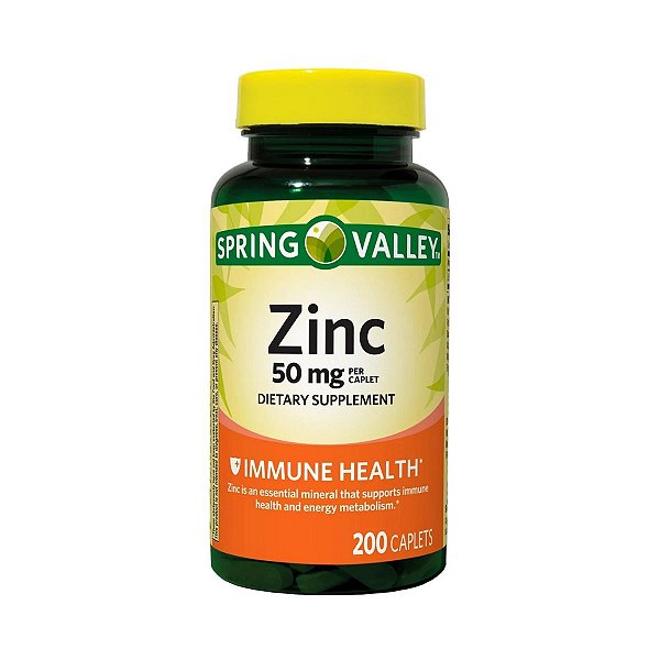Spring Valley - Zinc 50mg 200 Cápsulas