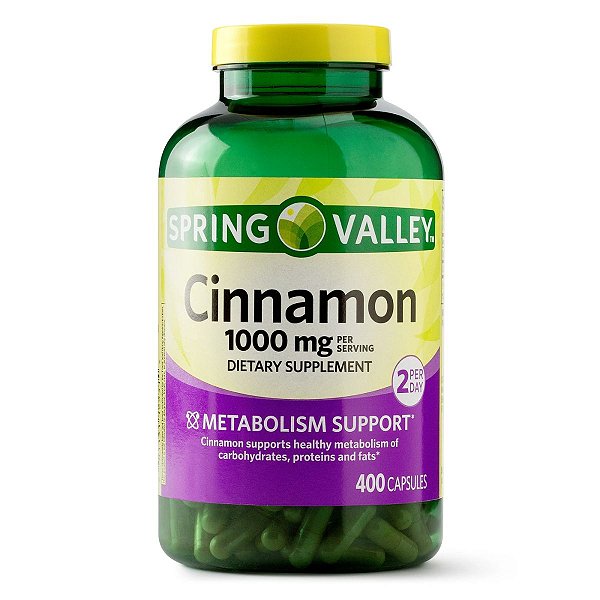 Spring Valley - Cinnamon 1,000mg 400 Cápsulas