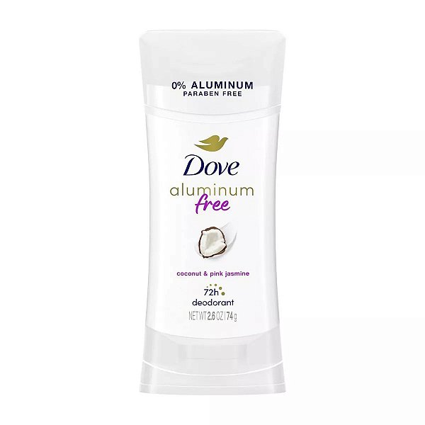 Dove - Desodorante em Bastão Sem Alumínio Coconut & Pink Jasmine 74g