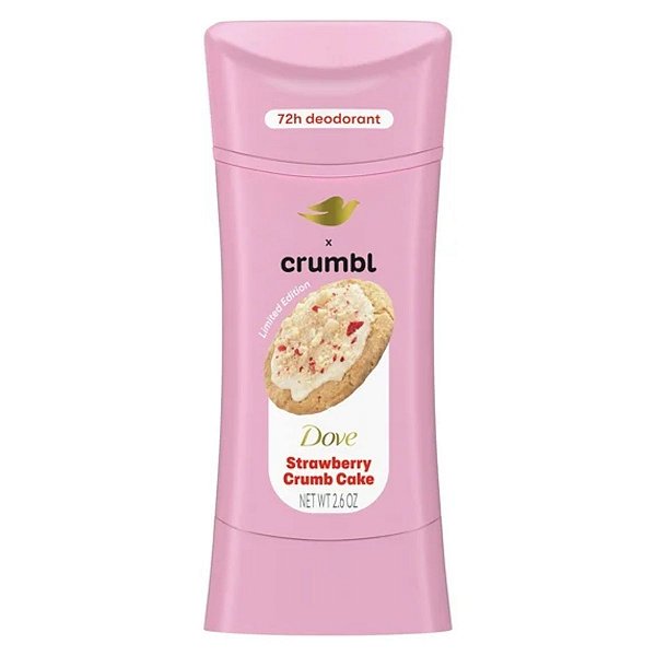 Dove - Desodorante Dove Crumbl Strawberry Crumb Cake Sem Alumínio