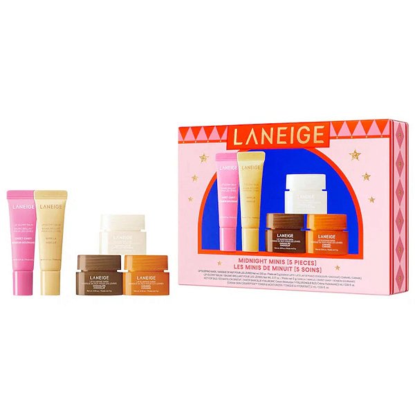 Laneige - Kit Mini Bálsamo Labial Iluminador e Máscara Labial Noturna Midnight Lip Glowy Balm and Lip Sleeping Mask