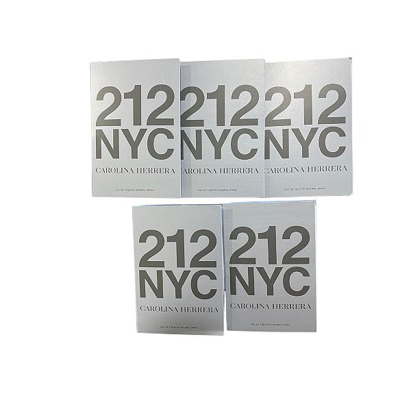 Kit Amostras Flaconetes Perfumes Importados Feminino 212 NYC Edt - 5 Unidades