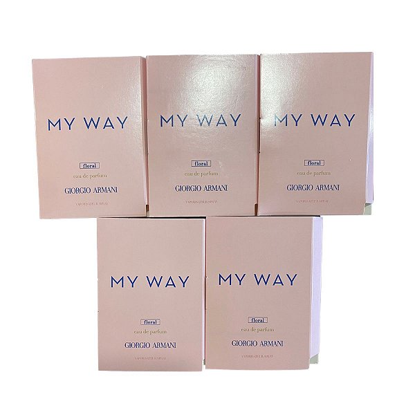 Kit Amostras Flaconetes Perfumes Importados Feminino My Way Floral Edp - 5 Unidades