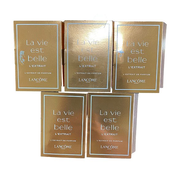 Kit Amostras Flaconetes Perfumes Importados Feminino La Vie Est Belle L'Extrait - 5 Unidades