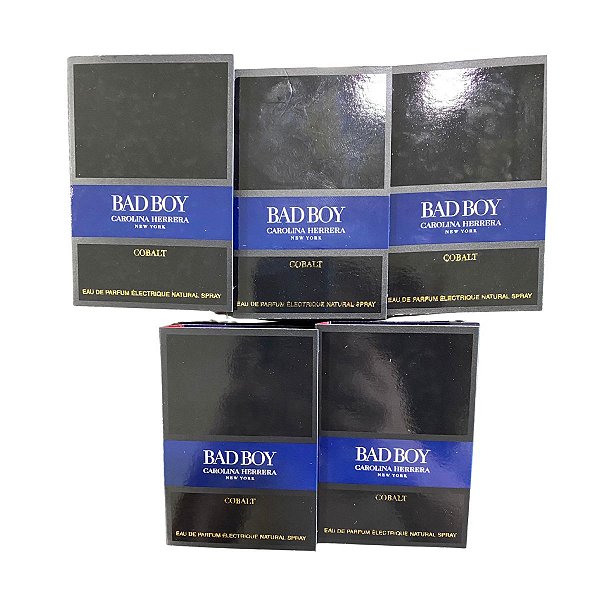 Kit Amostras Flaconetes Perfumes Importados Masculino Bad Boy Cobalt - 5 Unidades
