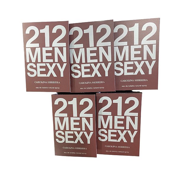 Kit Amostras Flaconetes Perfumes Importados Masculino 212 Men Sexy - 5 Unidades