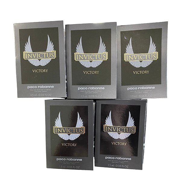 Kit Amostras Flaconetes Perfumes Importados Masculino Invictus Victory - 5 Unidades