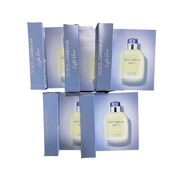 Kit Amostras Flaconetes Perfumes Importados Masculino Light Blue Pour Homme - 5 Unidades