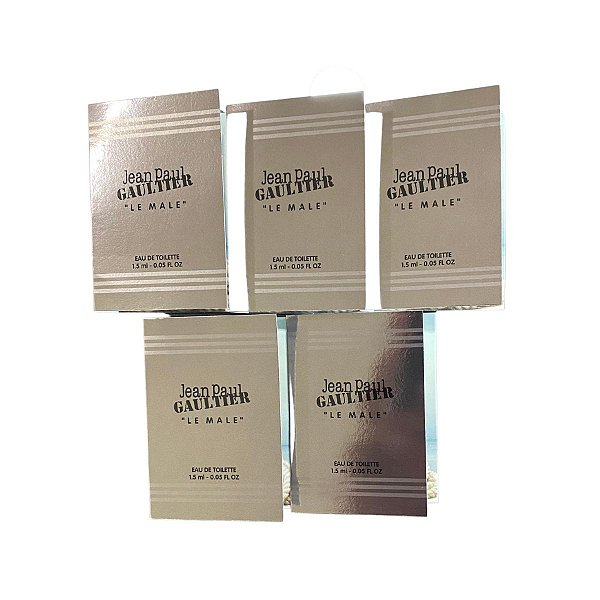 Kit Amostras Flaconetes Perfumes Importados Masculino Le Male Jean Paul Gaultier - 5 Unidades