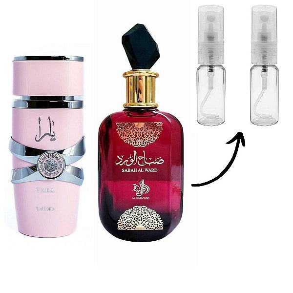 Kit Decant - Perfume Árabe Yara Feminino Edp + Sabah Al Ward Feminino Edp