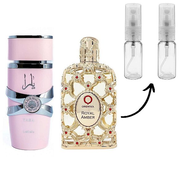 Kit Decant - Perfume Árabe Yara Feminino Edp + Royal Amber Unissex Edp
