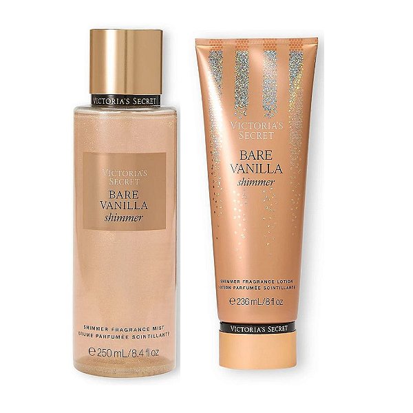 Victoria's Secret - Kit Bare Vanilla Shimmer Body Splash + Hidratante Shimmer