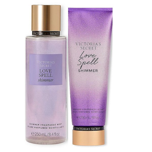Victoria's Secret - Kit Love Spell Shimmer Body Splash + Hidratante Shimmer
