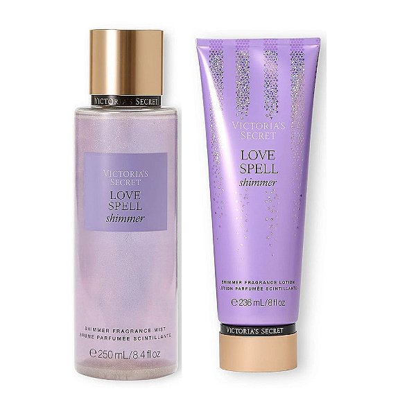Victoria's Secret - Kit Love Spell Shimmer Body Splash + Hidratante Shimmer