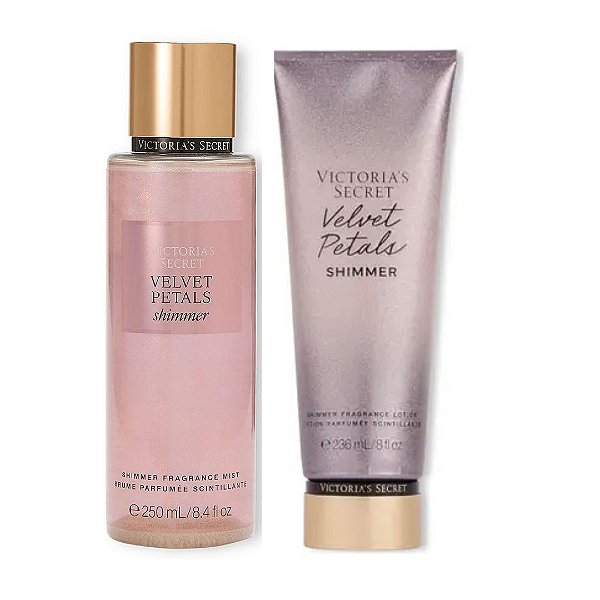 Victoria's Secret - Kit Velvet Petals Shimmer Body Splash + Hidratante Shimmer
