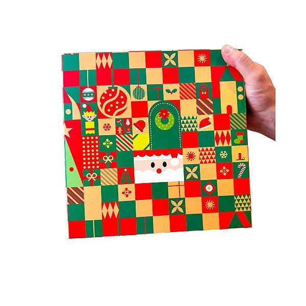 Caixa para Presente Média Natal