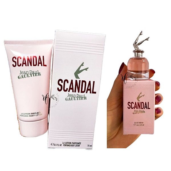 Kit Jean Paul Gaultier Loção Hidratante Corporal Body Lotion Scandal + Miniatura Perfume Scandal Feminino Edp 6ml