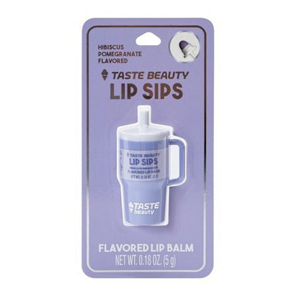 Taste Beauty Lip Sips - Lip Balm Hibiscus Pomegranate Flavored