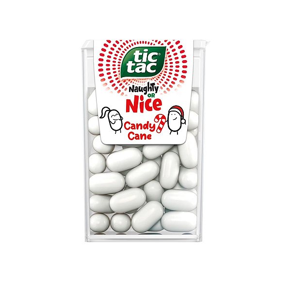 Balas Tic Tac Naughty or Nice Candy Cane Mints