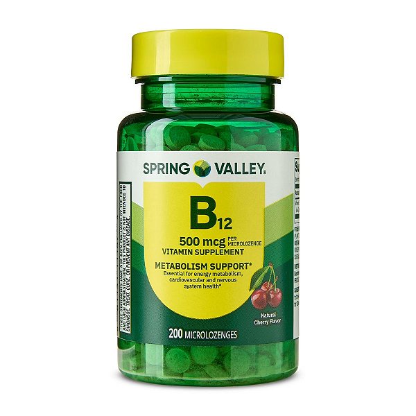 Spring Valley - Vitamina B12 500 Mcg 200 Microlozenges