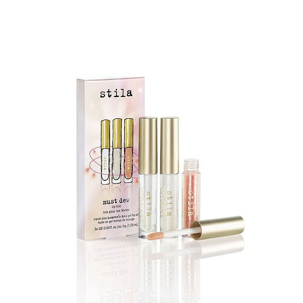Stila - Kit Mini Lip Oil Must Dew Trio de Óleos Labiais em Gel Heaven's Dew