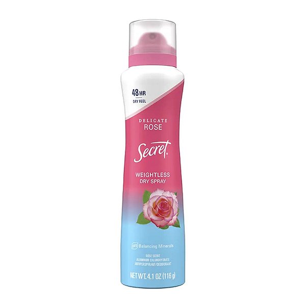 Secret - Desodorante Dry Spray Antitranspirante Delicate Rose 116g