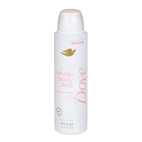 Dove - Desodorante Spray Para o Corpo Inteiro Sem Alumínio Raspberry & Rose Aluminum-Free 113g