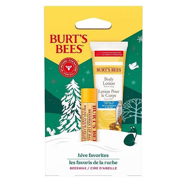 Burt's Bees - Kit Favoritos Edição Natal Protetor Labial + Mini Loção Corporal 28.3g Beeswax Lip Balm & Body Lotion