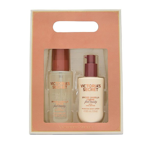 Victoria's Secret - Kit Spiced Vanilla Crème Hair e Body Mist + Loção Corporal Body Lotion