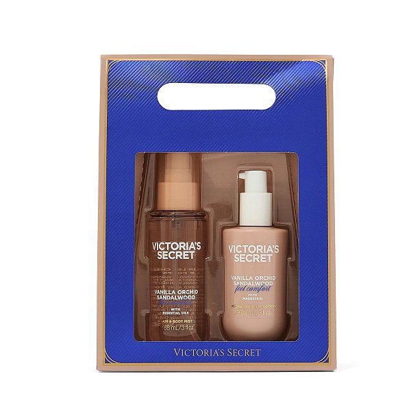 Victoria's Secret - Kit Vanilla Orchid Sandalwood Hair e Body Mist + Loção Corporal Body Lotion