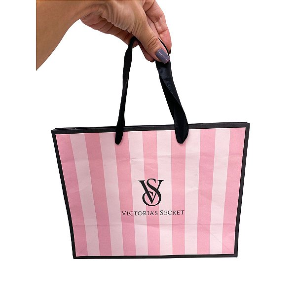 Sacola Presente Victoria's Secret M Alça de Cetim