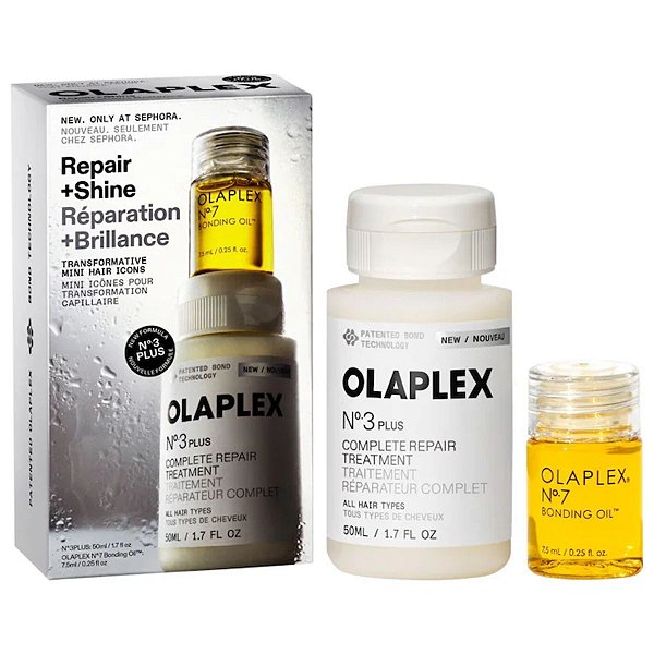 Olaplex - Kit Mini No.3PLUS Bond Repair Treatment 50ml e No.7 Óleo Capilar 7.5ml
