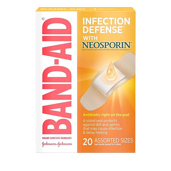 Bandaid - Curativos Band-Aid Com Antibiótico Neosporin Caixa Com 20 unidades