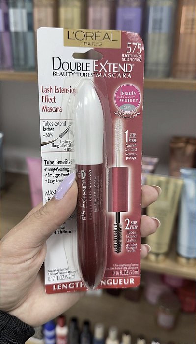 Loreal - Máscara de Cílios Double Extend Beauty Tubes (EMBALAGEM DESCOLADA)