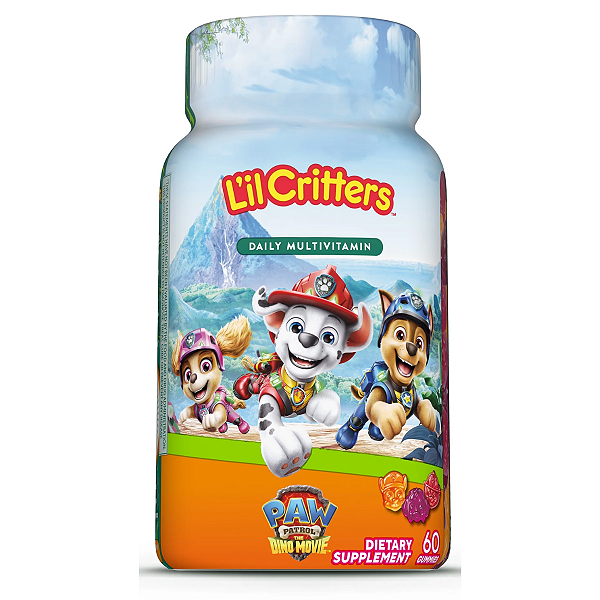 Lil Critters - Multivitamínico Infantil Patrulha Canina Sabores de Frutas Variadas 60 gummies