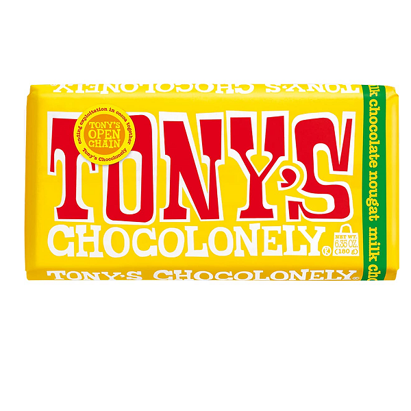 Tony's - Chocolonely Almond Nougat Bar - Chocolate ao Leite com Nougat De Amêndoas