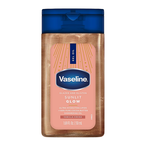 Vaseline - Mini Óleo Corporal em Gel Sunlit Glow com Baunilha e Cacau 50ml