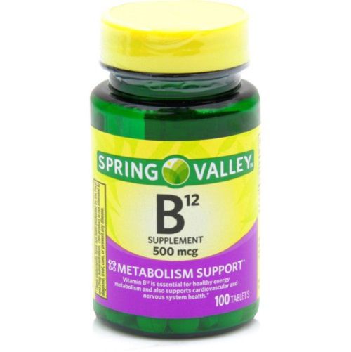 Vitamina B12 Spring Valley 500 Mcg 100 Tablets