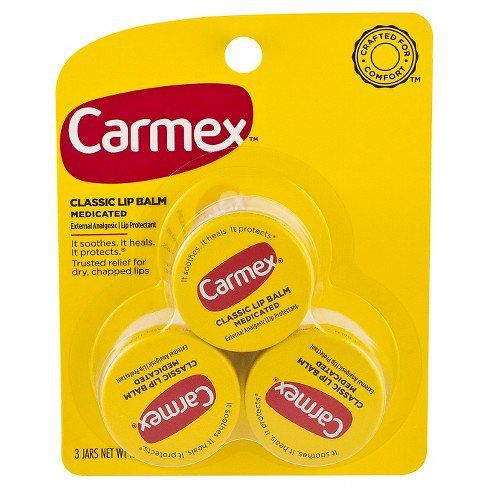 Carmex Lip Balm Potinho - Hidratante Labial - Kit Com 3 Unidades