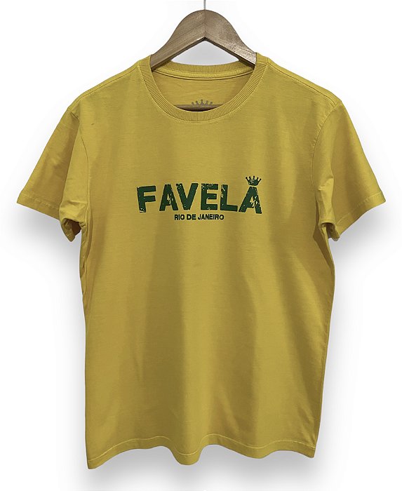 Camisa Estonada Amarelo Canário FAVELA RJ