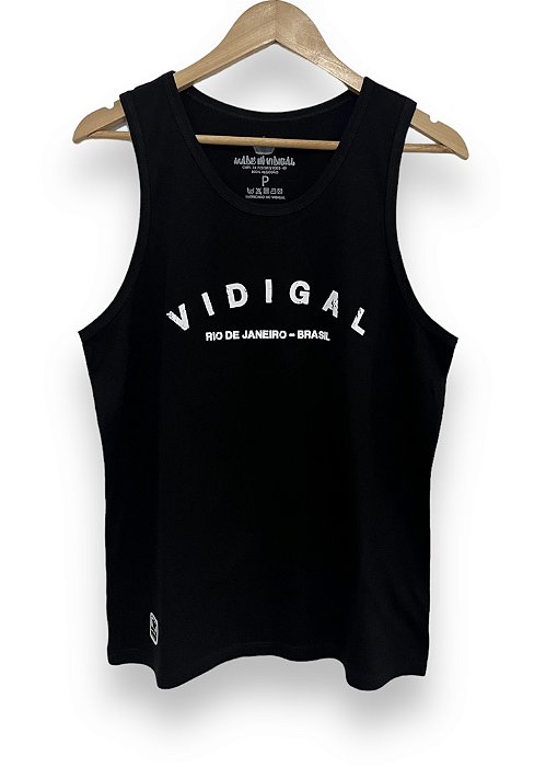 Camisa Regata Preta VIDIGAL RJ BRASIL